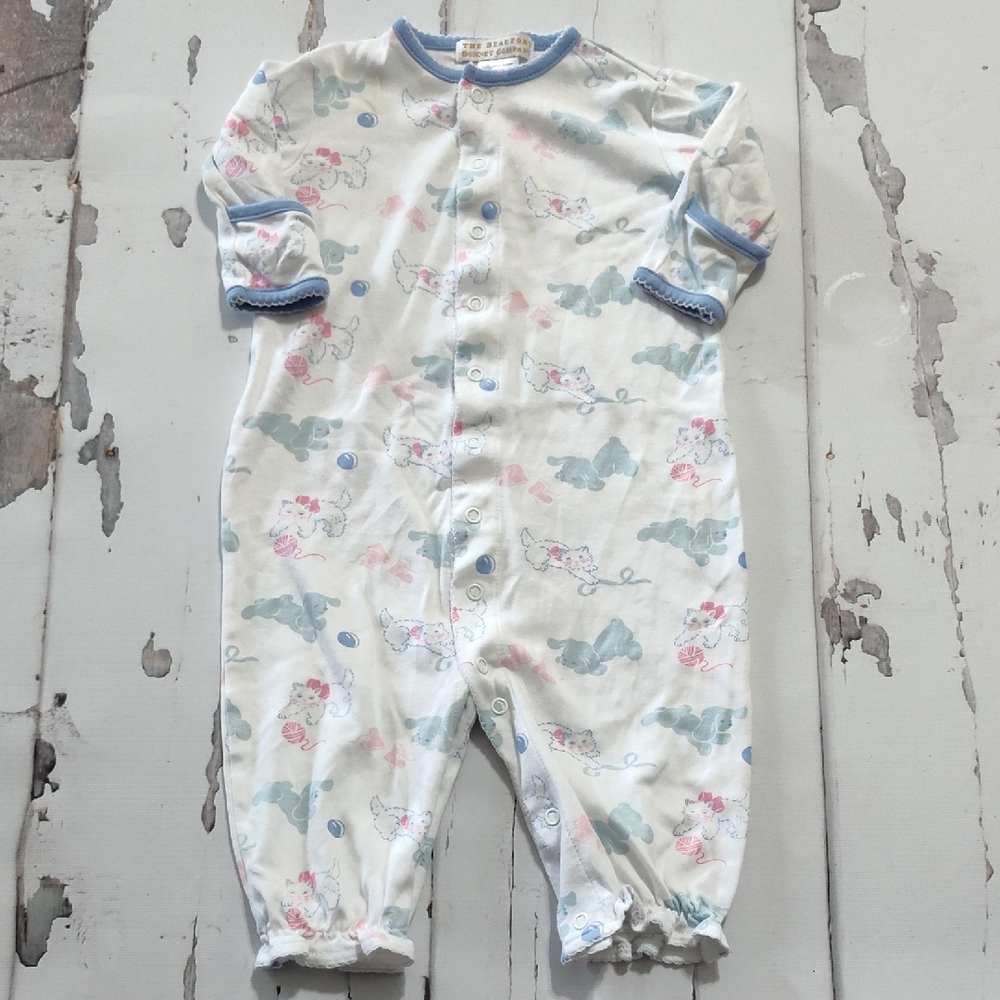 The Beaufort Bonnet Company Convertible Gown Size3m Kitty Puppy